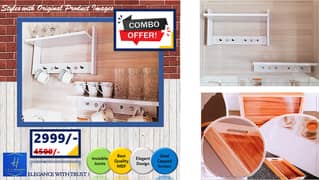 Best Quality Kitchen Shelves with Wooden Tray