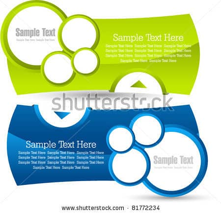 Stylish, modern business cards with different shapes and colors, 4