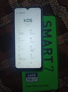 infinix smrat 7 4+3  7GB  64 GB with 6 month warranty complete box