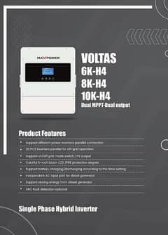 Hybrid Inverter Maxpower Voltas 6kw, 8kw,Suntronik pv7000pro, 8kw ip21