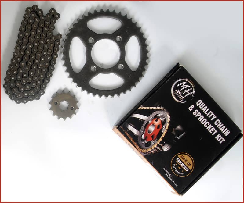 MH Chain & Spocket Kit For Pakistani Bikes(Honda,Suzuki,Yahma) 3