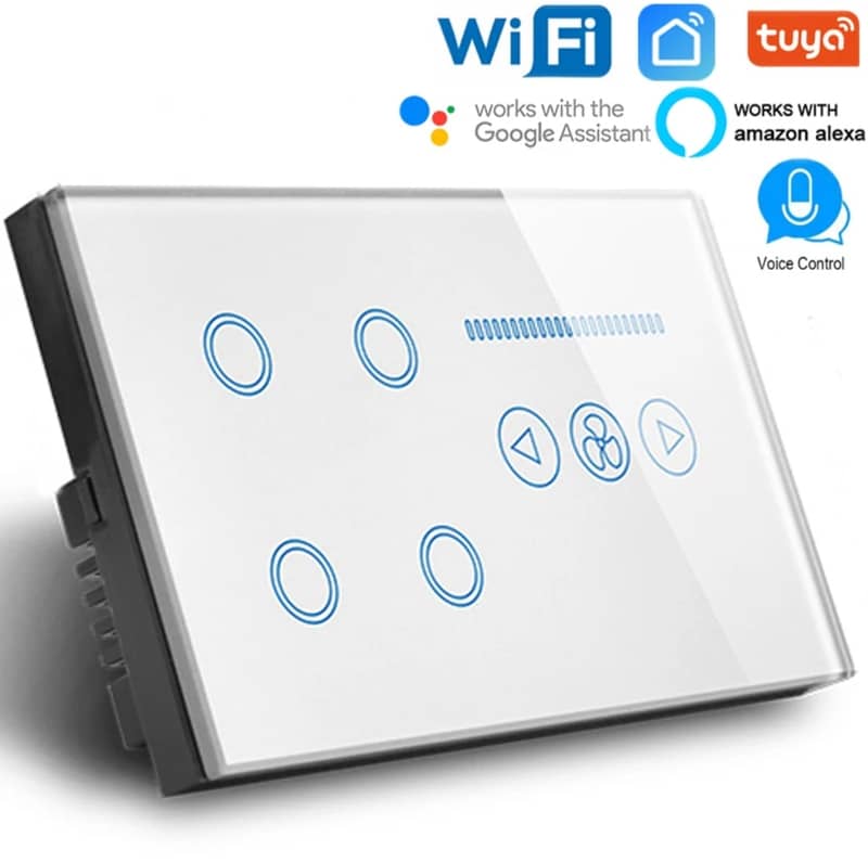 4 GangFan smart wifi touch switch compatible with alexa n google 4