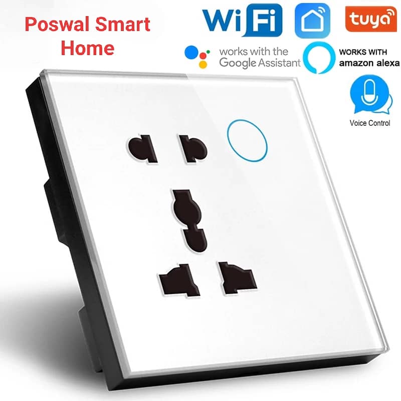 universal wall socket  smart wifi touch switch compatible 0