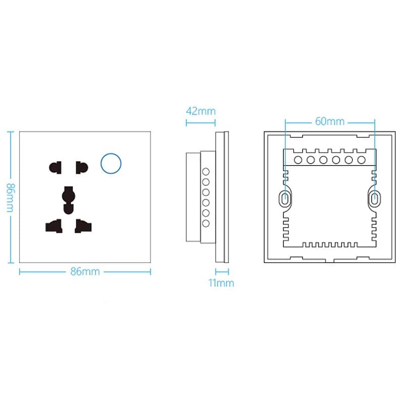 universal wall socket  smart wifi touch switch compatible 2