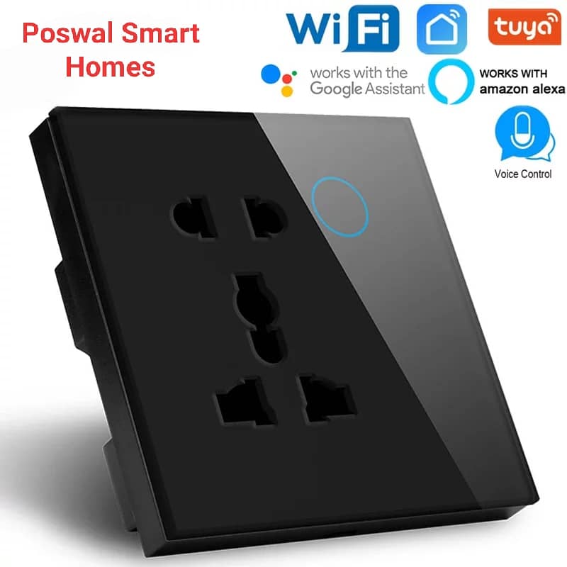 universal wall socket  smart wifi touch switch compatible 8