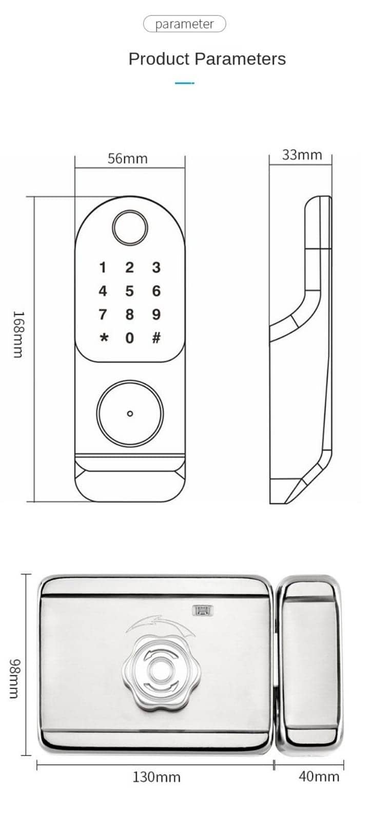 Smart wifi Gate lock (DL-10) 3