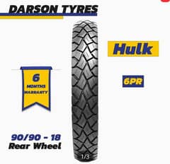 90.90. 18 Darson bikes tyres back Hulk With Tube
