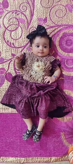 shimmery baby girl frock