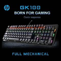 HP GK100 RGB Mechanical Backlit Gaming Keyboard with Blue Switch