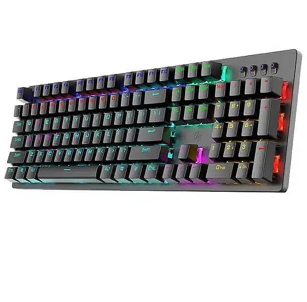 Mechanical Backlit Gaming Keyboard HP GK100 RGB with Blue Switch 3