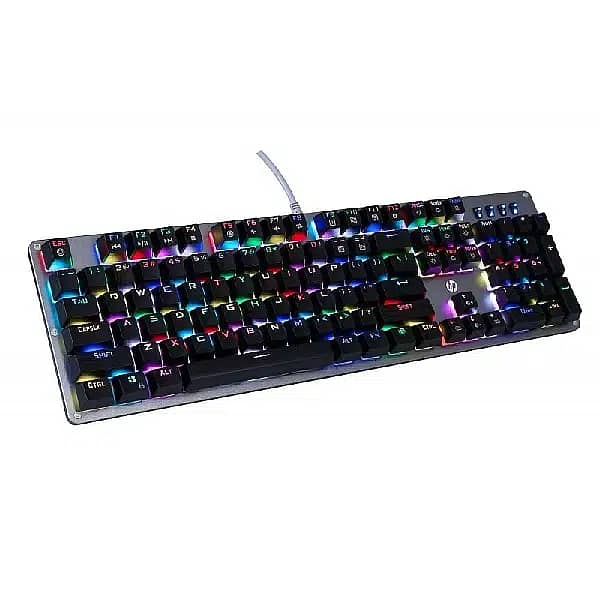 Mechanical Backlit Gaming Keyboard HP GK100 RGB with Blue Switch 5