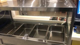 bainmarie hot display with glass Bain Marie 4 inserts