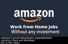 amazon online and physical office base job avaible