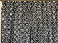 curtains jacquard black and grey