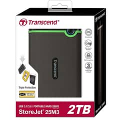 Transcend 2TB StoreJet 25M3G USB 3.1 External Hard drive new