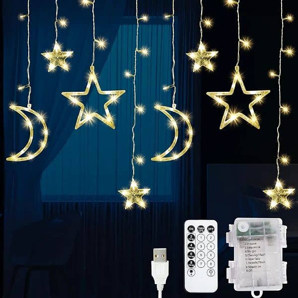 GloBrite Curtain Lights with 138 LED Lights | Battery OPERATED 1