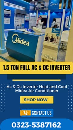 1.5 Ton Full Ac & Dc Inverter Heat and Cool Midea Air Conditioner