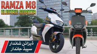Electric Scooty M8 Ramza Model Best For Female Students Easy to Drive