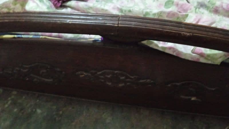 Wooden Double Bed with matters 4