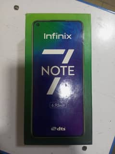 Infinix  note 7 mobile.  6.128 gb ful box