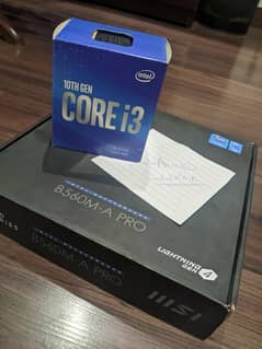 Intel i3 10 Gen + MSI B560M-A PRO (LGA 1200) [With Box]