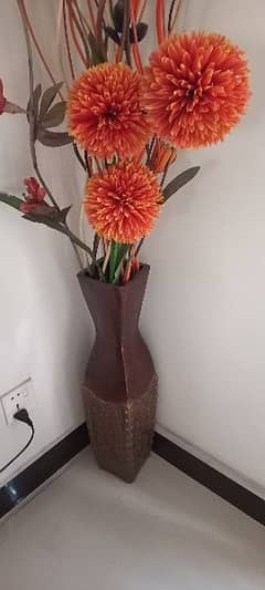 Full length vase with flowers