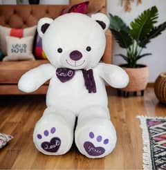 3.6 feet American white teddy bear available
