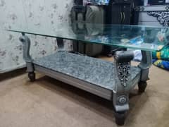 Centre table with glass top