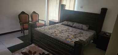 Bed with side table, chairs, dressing table for sale