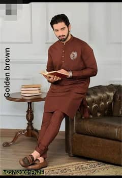 Men's Stitched Wash And Wear Embroidery kurta Shalwaar