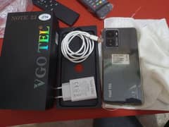 VGO TEL NOTE 23 WITH COMPLETE BOX AND CHARGER 8gb RAM _256GB ROM