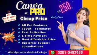 Canva Pro at 250/-