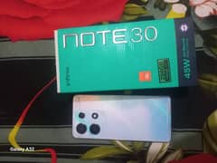 infinix note 30 with complete box 6 month warranty8/8256 GB