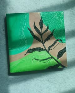 Hand painted abstract canvas art