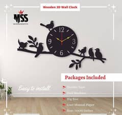 Analog Stylish Design MDF Wall clock { Free delivery}