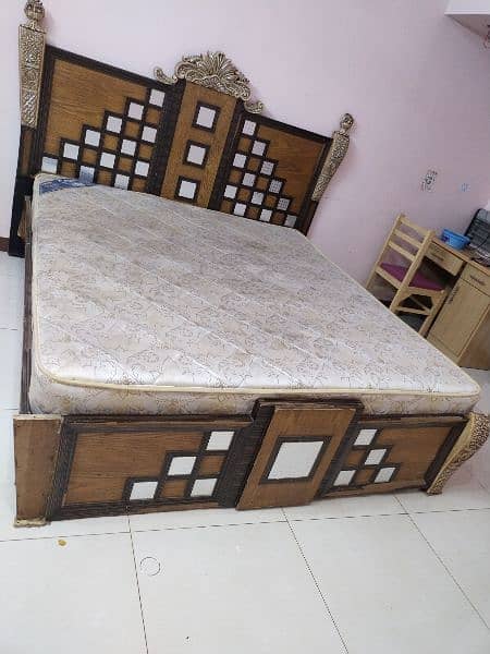 Adorable bed with Cupboard without Side table 0