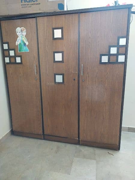 Adorable bed with Cupboard without Side table 2