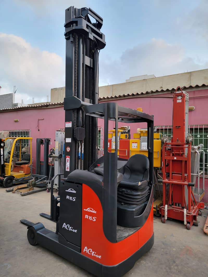 Linde R16SHD-12 Battery Operated Electric Reach Truck Lifter Forklift 0