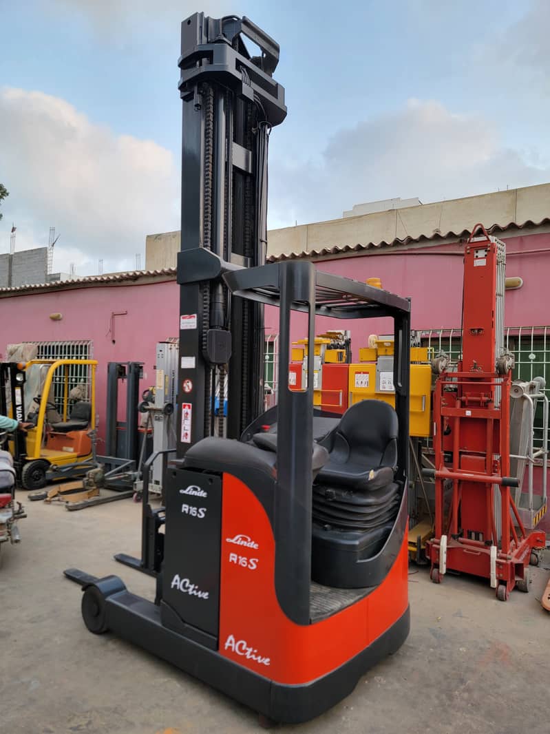 Linde R16SHD-12 Battery Operated Electric Reach Truck Lifter Forklift 10