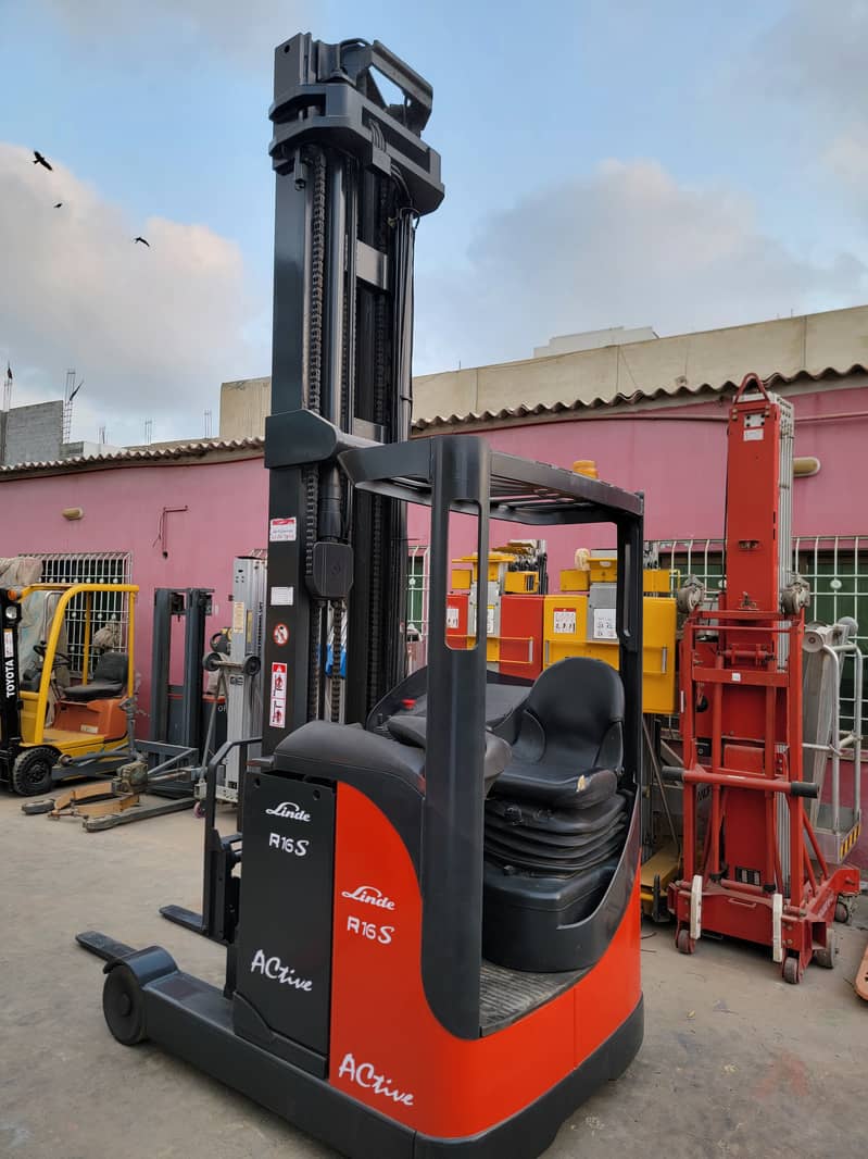 Linde R16SHD-12 Battery Operated Electric Reach Truck Lifter Forklift 11