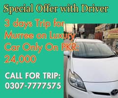 book luxury car for Murree Trip Prius rent a car