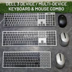 Dell 3 Device Multi-device Slim Bluetooth Keyboard & Bluetooth Mouse
