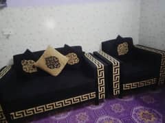 sofa set Versace style with table lush condition