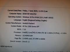 HP Pro 3300 Desktop Series