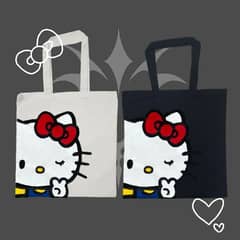 Sanrio hello kitty tote bags handcrafted handmade handpainted