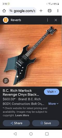 BC Rich Revenge Branded professional electric Guitar