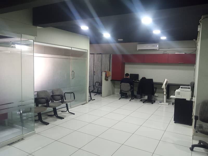 FULLY. FURNISHED OFFICE IS AVAILABLE ON THE RENT IN THE COMMERRICAL. BUILDING AT MAIN SHAHRE E FAISAL 3