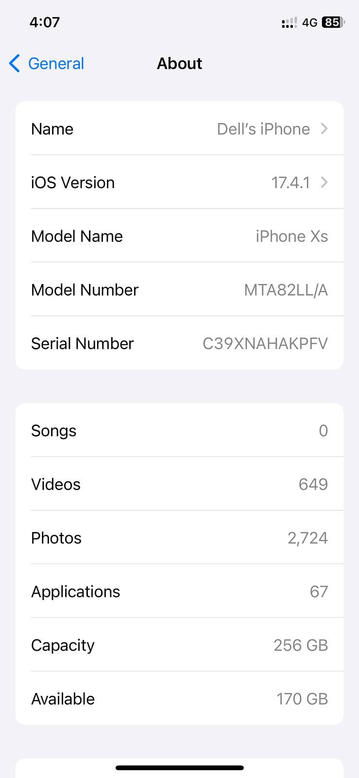 IPhone XS Dual Sim PTA Approved 2