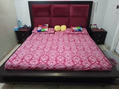 King size Bed with side tables & Molty Foam