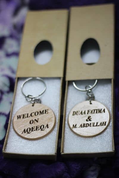 Wooden Keychains with Custom Name Engraved 1